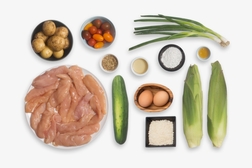 Crispy Chicken Tenders & Roasted Potatoes With Summer - Diet Food, transparent png download