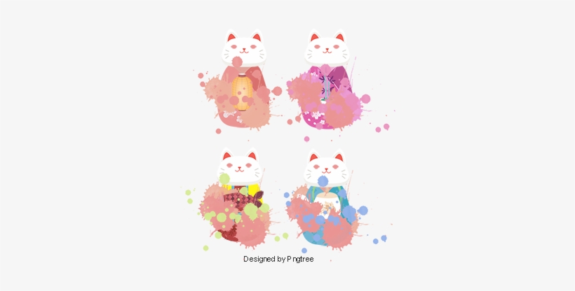 Japanese Lucky Cat, Cartoon, Japan, Lucky Cat Png And - Cat, transparent png download