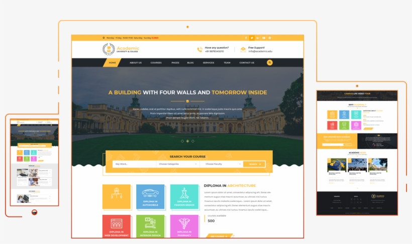 Education Wordpress Theme, transparent png download