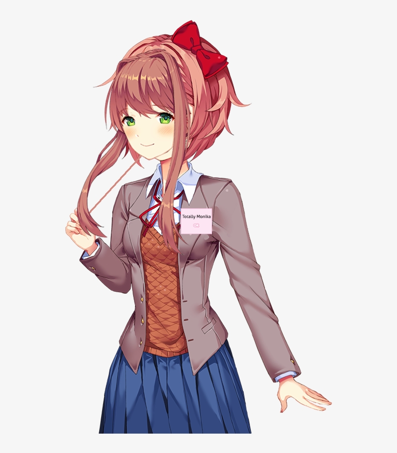 Yep, I'm Monika, 1k Likes Please - Ddlc Hisui, transparent png download