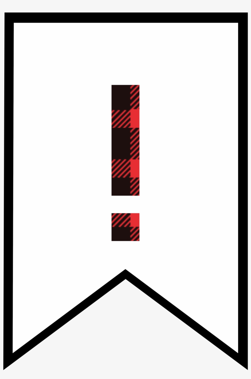 E Buffalo Plaid Banner Letter - Letter I In Buffalo Plaid, transparent png download