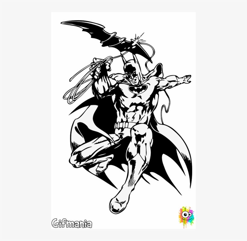 Batman En Acción - Батман Картинки За Оцветяване, transparent png download