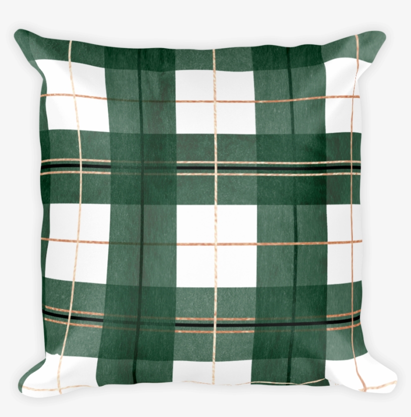 Green Buffalo Plaid Throw Pillow - Throw Pillow, transparent png download