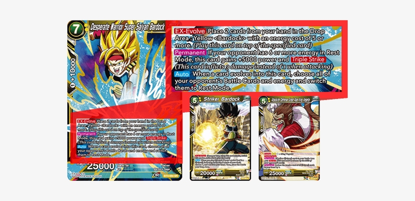 Desperate Warrior Super Saiyan Bardock - Bardock Dbs Card Game, transparent png download