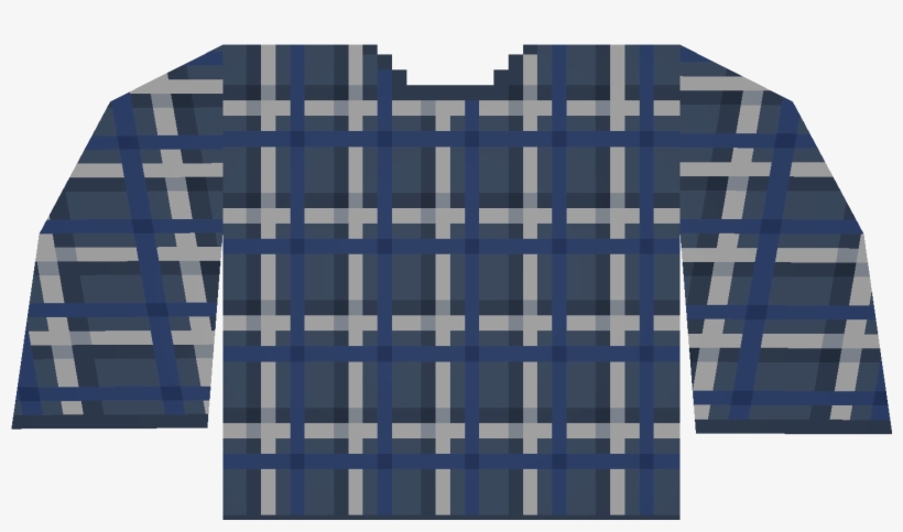 Plaid Blue Dark Shirt - Shirt, transparent png download