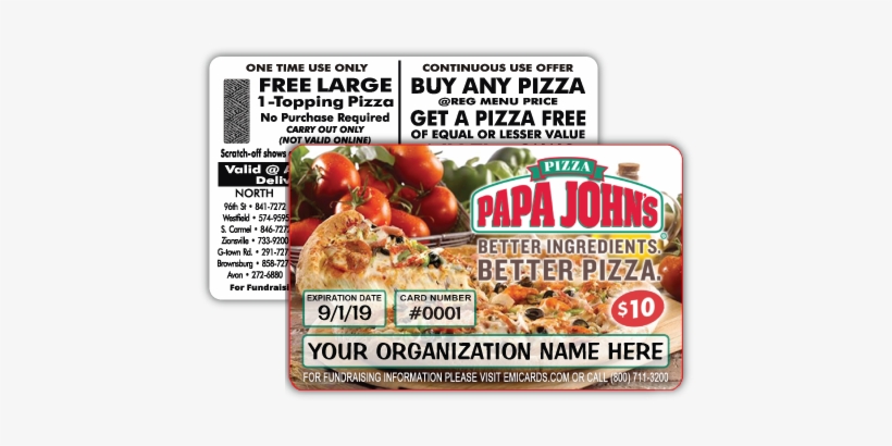 Papa Johns Pizza, transparent png download