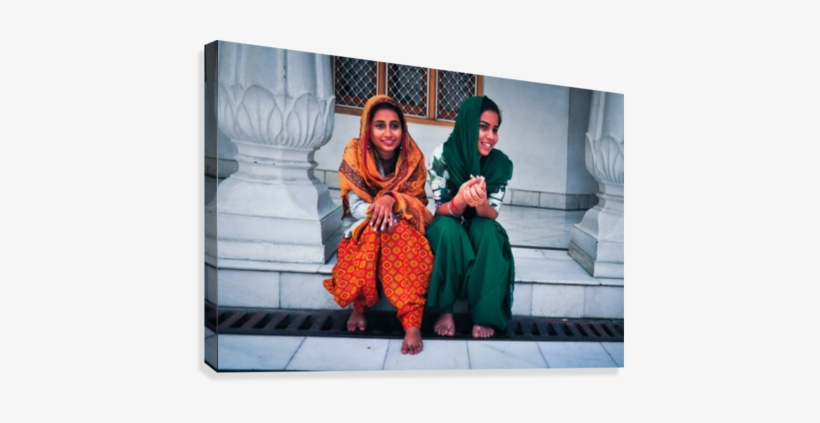 Golden Temple Girls Canvas Print - Canvas Print, transparent png download