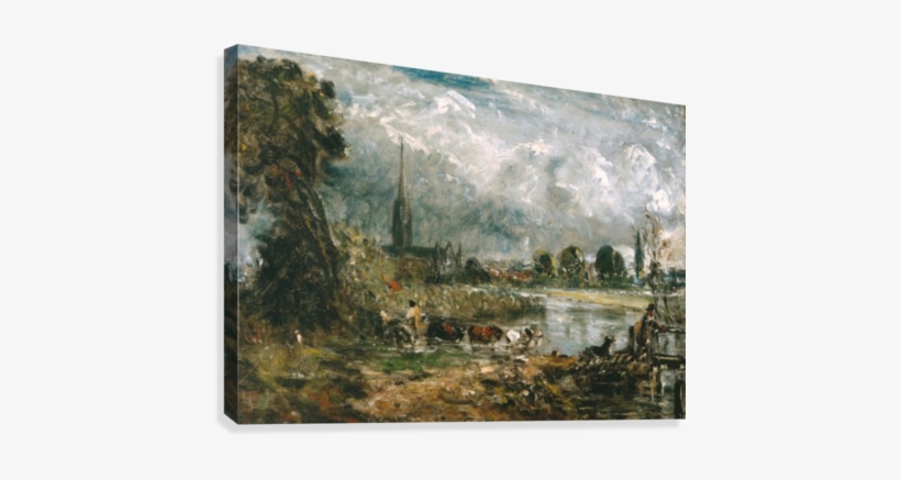 Salisbury Cathedral From The Meadows John Constable - Salisbury Cathedral From The Meadows, transparent png download