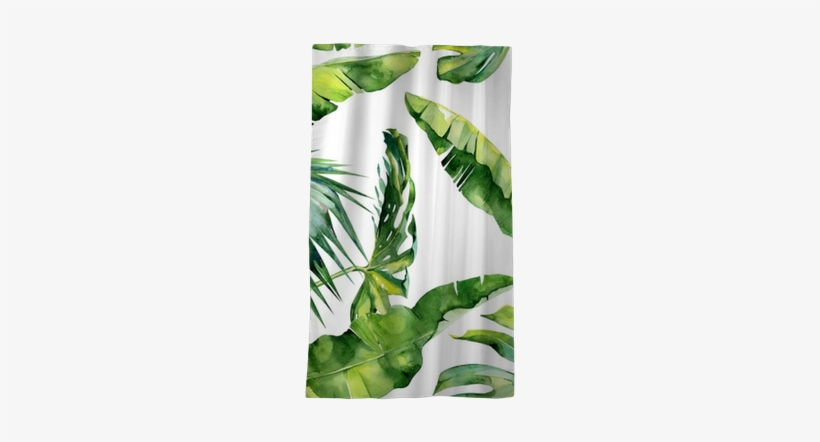 Seamless Watercolor Illustration Of Tropical Leaves, - Tropical Palm Leaves Coral Greenery Backpack By Naturemagick, transparent png download