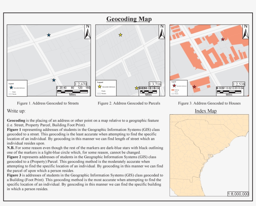 Map Comparing Various Geocoding Methods - Map, transparent png download