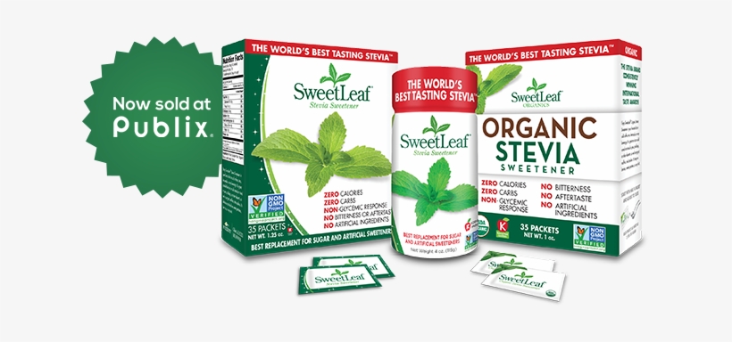 Sweet News For You And Your Family - Sweetleaf - Organic Stevia Sweetener - 70 Packets, transparent png download