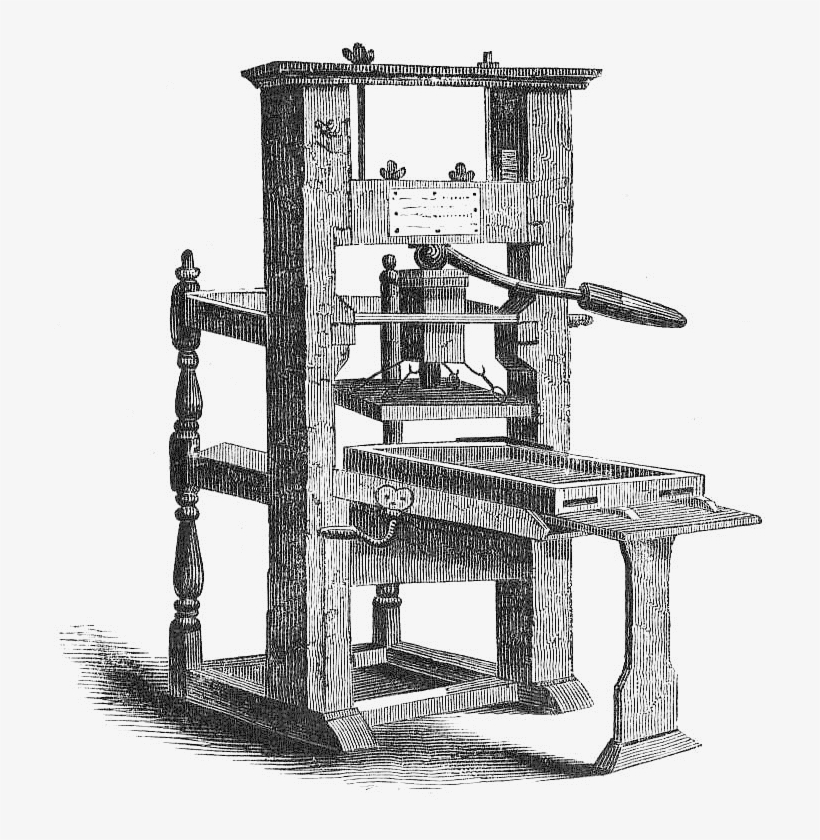 In 1718, Benjamin - Benjamin Franklin Printing Press, transparent png download