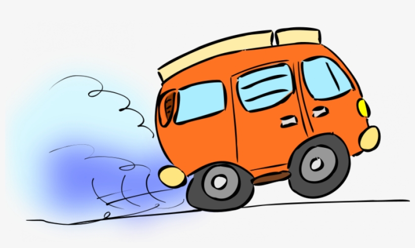 Orange Campervan - Minibus Clipart, transparent png download