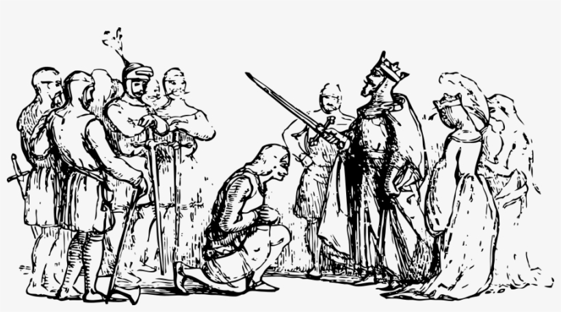 Free Vector Jack And King Arthur Clip Art - King Arther Black And White, transparent png download