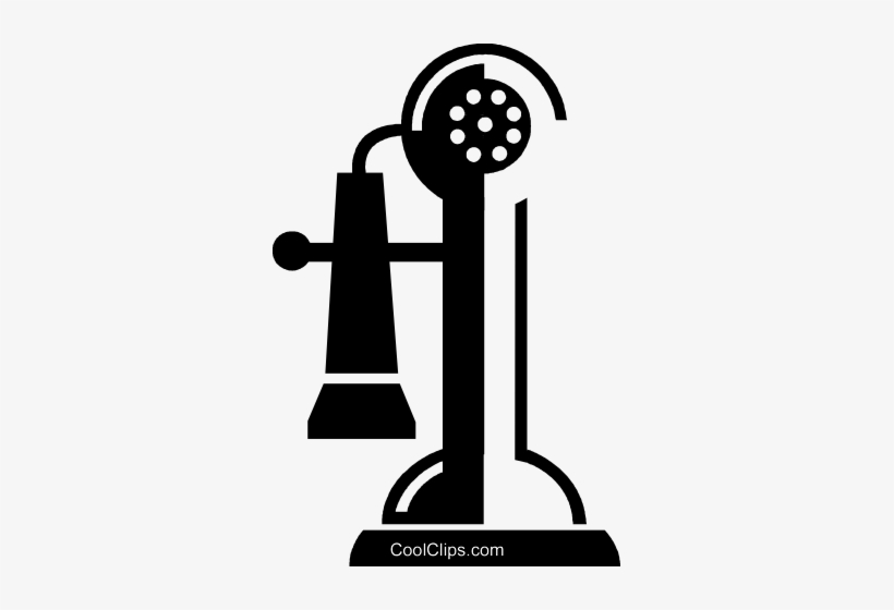 Antique Phone Royalty Free Vector Clip Art Illustration - Illustration, transparent png download