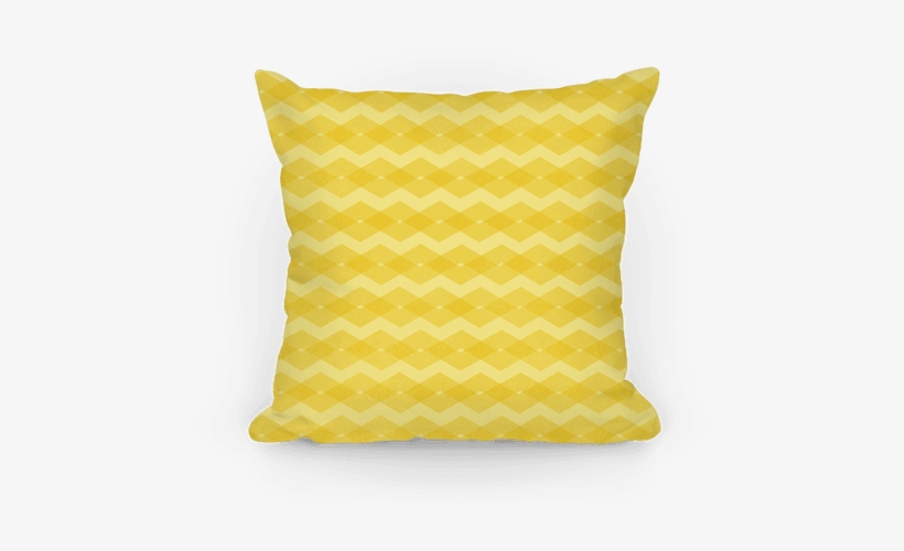 Yellow Zig Zag Pattern Pillow - Cushion, transparent png download