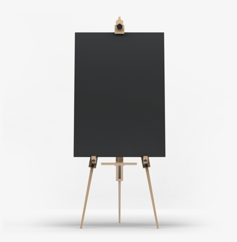 1 Art Easel Black Canvas Portrait - Canvas, transparent png download