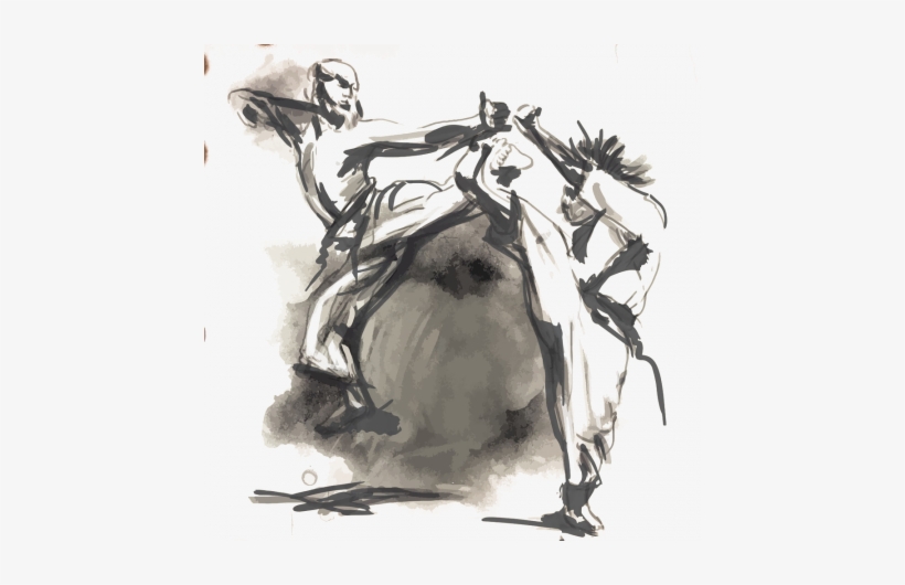 Facebook Drawing - Martial Art Painting Art, transparent png download