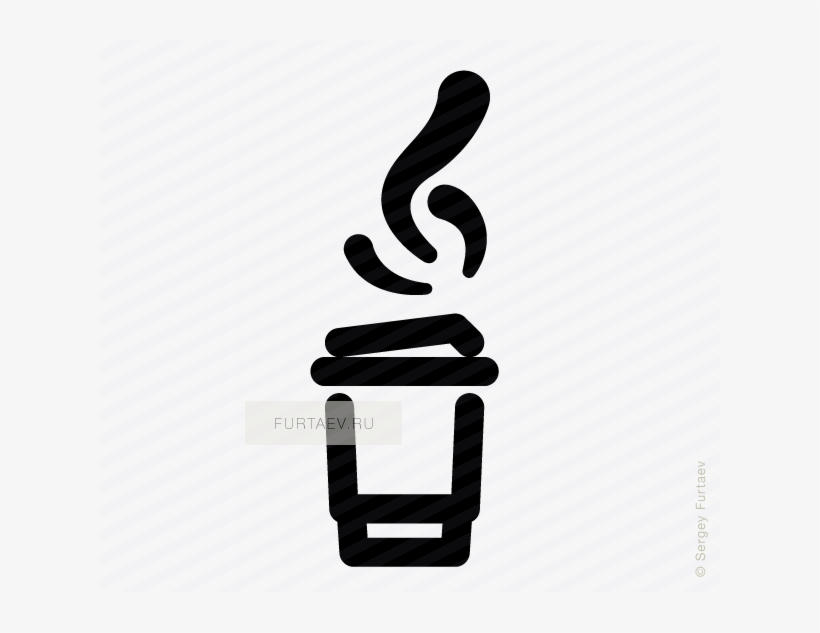Vector Icon Of Take Out Cup With Hot Beverage - Drink, transparent png download