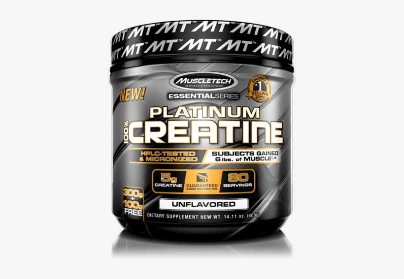 Platinum Creatine Container - Muscletech Essential Series Platinum 100% L-carnitine, transparent png download