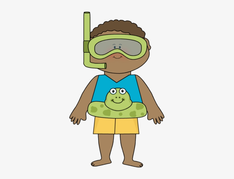 Swimming Clipart To Swim - Black Boy Swimming Clip Art, transparent png download