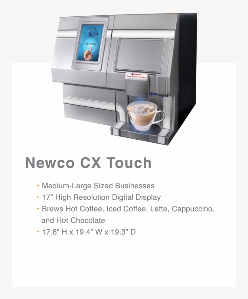 Need Some Snacks To Go With That Cup Of Coffee We Got - Newco Cx-touch Single Cup Pod Coffee Brewer 782275, transparent png download