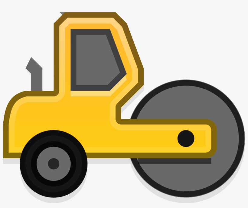 Construction Graphics - Steam Roller Clip Art, transparent png download