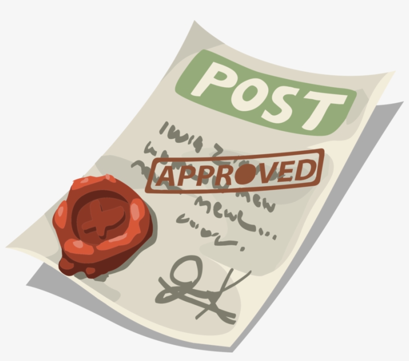 Paper Letter Sealing Wax Label - Approved Paper, transparent png download