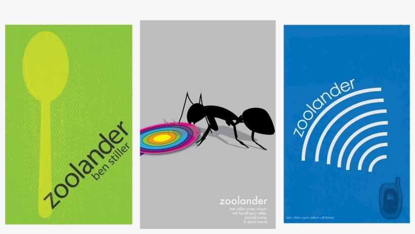 Project 3- Minimalist Poster Round 1 Zoolander - Graphic Design, transparent png download