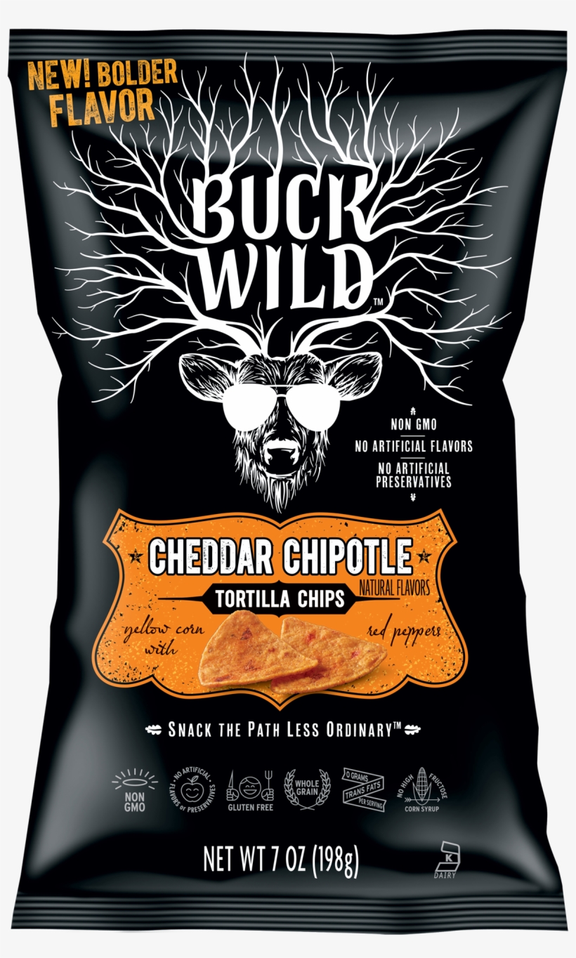 Buck Wild Sea Salt Tortilla Chips 5.5 Oz. Bag, transparent png download