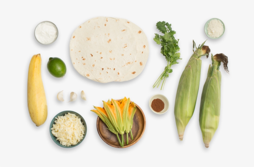 Summer Squash & Squash Blossom Quesadillas With Mexican-style - Maize, transparent png download