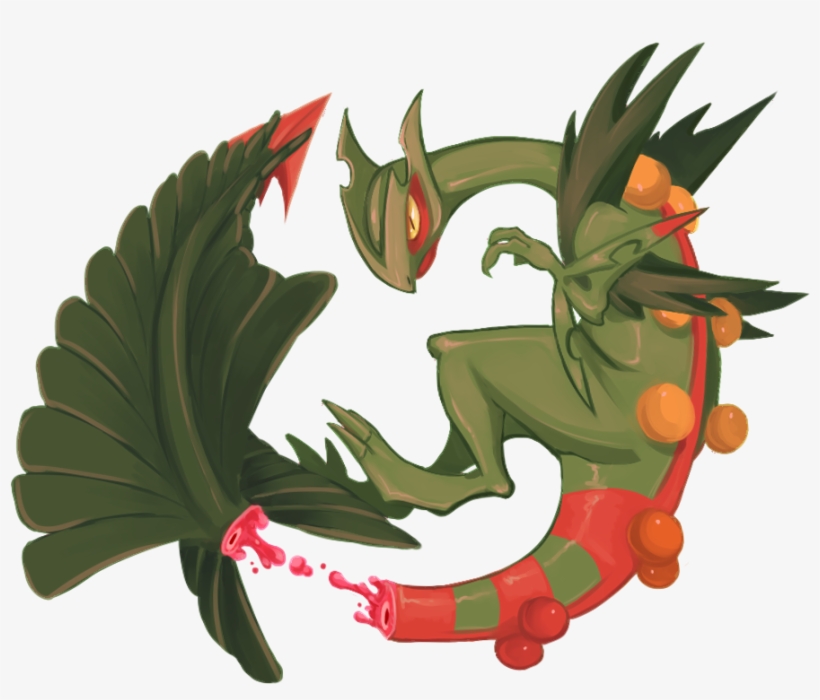 Png - Mega Sceptile Shooting Tail, transparent png download
