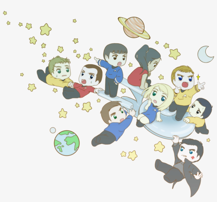 Svg Freeuse Tracking The By Mugenmusouka On Deviantart - Star Trek Fan Art Chibi, transparent png download