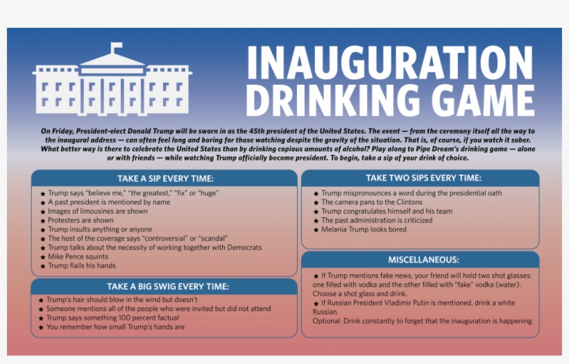 Casey Tin/design Assistant - Trump Inauguration Drinking Game, transparent png download