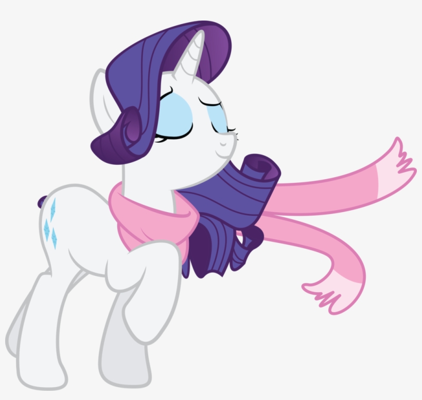 Rarity Windy N Pretty By Quanno3-d5m0 - Pony Wearing A Scarf, transparent png download