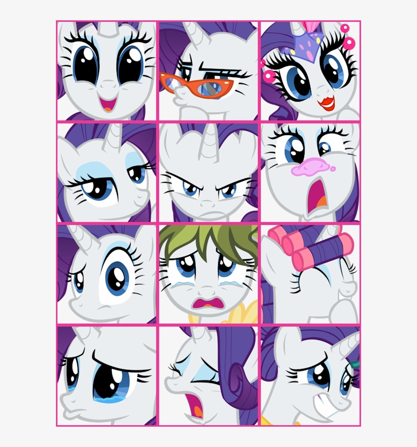 The Faces Of Rarity ) - Little Pony Friendship Is Magic, transparent png download