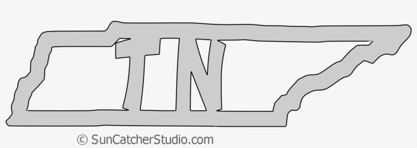 Tennessee Map Shape Text, Outline Scalable Vector Graphic - Scalable Vector Graphics, transparent png download