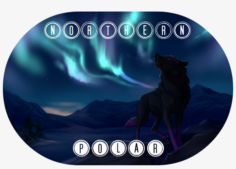 Northern Lights By Innali D6ttxby 0 - Wolf And Northern Lights, transparent png download