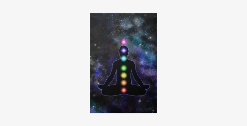 Chakra Meditation On Space Background Poster • Pixers® - Meditation, transparent png download