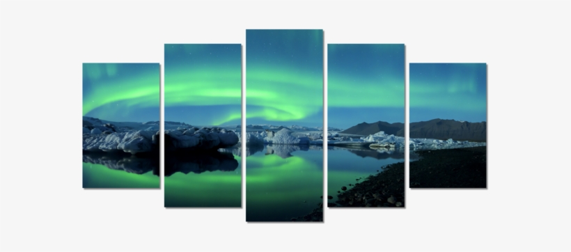 Dancing Auroras 5 Piece Canvas Wall Art - 5 Piece Absol Canvas Art, transparent png download