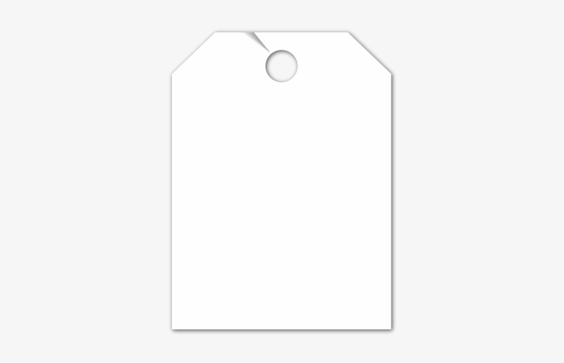 280 Mirror Hang Tags Blank White 50/pack 280-blwh - Black-and-white, transparent png download