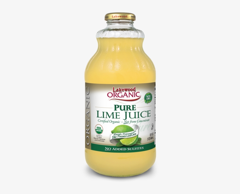 Lakewood Organic Pure Lime Juice, 32 Ounce Lakewood - Lakewood - Organic Pure Juice Lime - 32 Oz., transparent png download