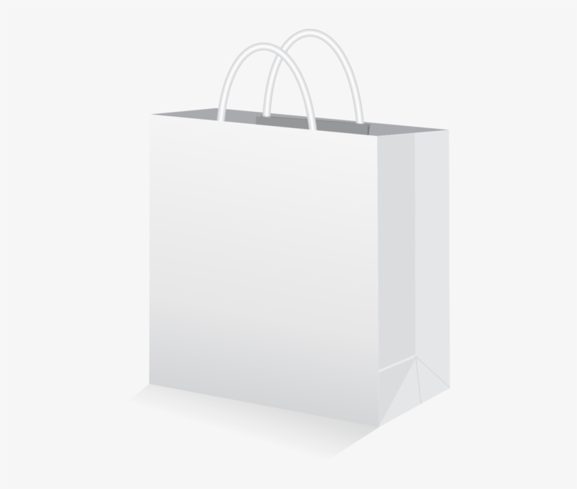 Twisted Handle Carry Bag - Paper Bag White Colour, transparent png download