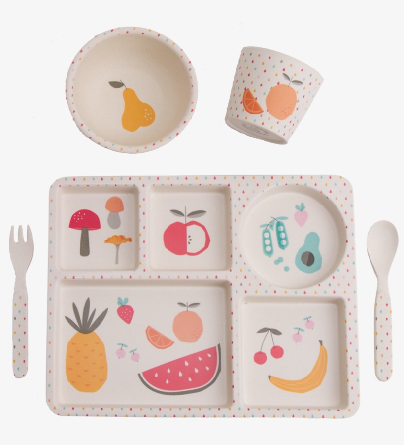 Love Mae - 5 Piece Bamboo Dinner Set, transparent png download