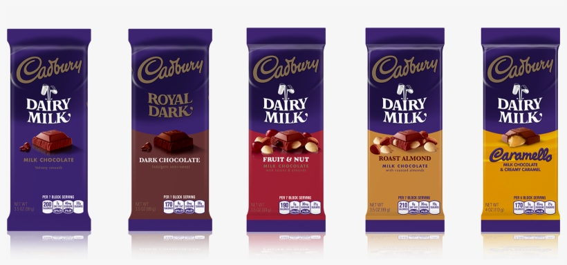 Bars - Cadbury Chocolate Flavors, transparent png download