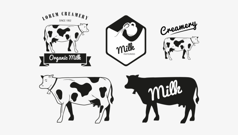 Dairy Cow Png Download - Wall Decal Animals Cow Milk Design Wall Decals Bedroom, transparent png download
