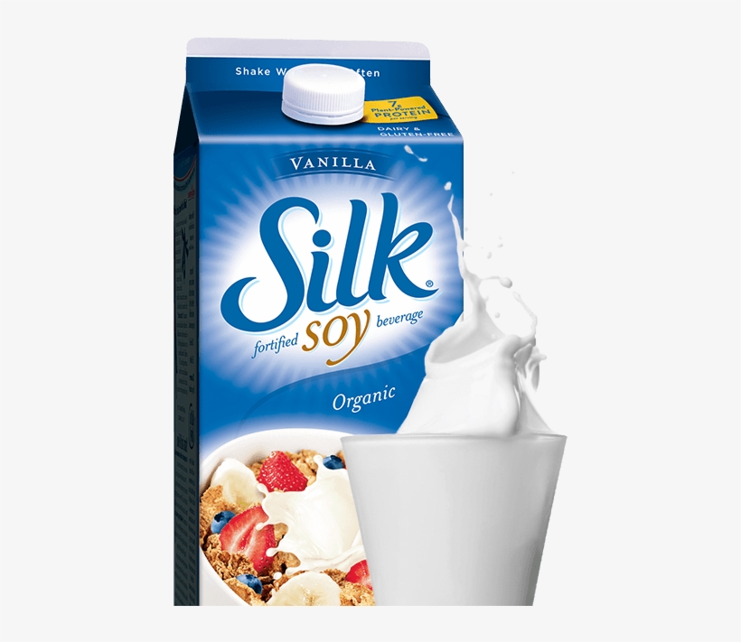 Silk Vs - Milk - Silk Vanilla Soy Beverage, transparent png download