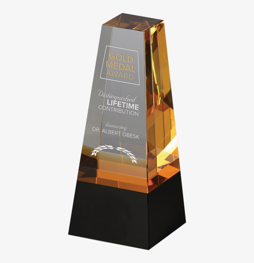 Crystal Award With Sample Etching - Engraving, transparent png download