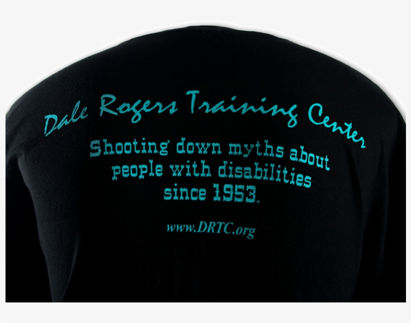 Black T-shirt With "dale Rogers Training Center - Delhi Rajasthan Transport Co. Ltd., transparent png download
