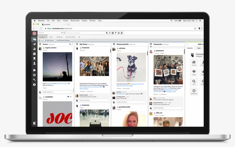 Hootsuite Dashboard - Dashboard Social Media Posting, transparent png download